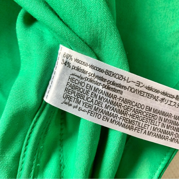 NWT Zara Satin Effect Oversized Shirt Jacket Shacket green - Picture 11 of 16